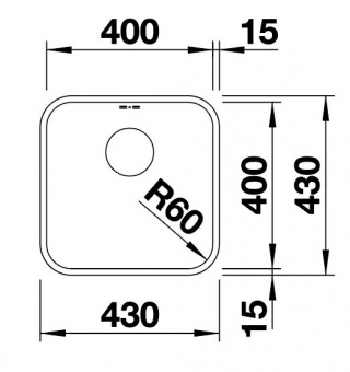 BLANCO - Supra 400-U Inset Sink
