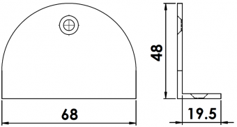 ALM - Cubicle Angle Brackets 17-21mm SAA 