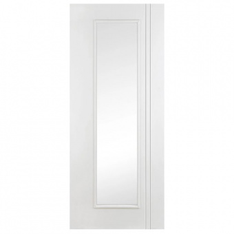 CONTRACT WHITE - Unicorn Clear Glass Internal Doors