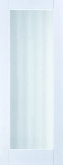 IONIC - 1 Pane Reeded Glass White Primed