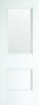 EUROPEAN WHITE - Paris 2 Panel Primed White Clear Glass
