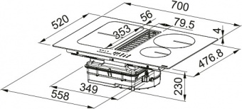 FRANKE - Smart 2gether Vented Hob FSM709HI