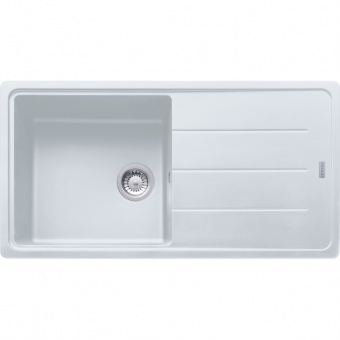 FRANKE - Basis Single Bowl Sink Reversible Fragranite Polar White