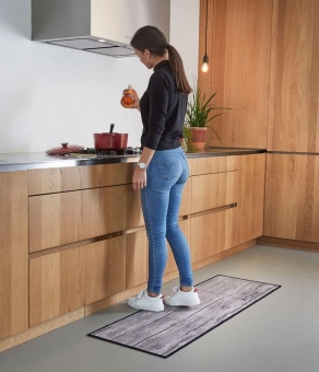 COOK & WASH INDOOR RUGS - Kitchen Wood Grey