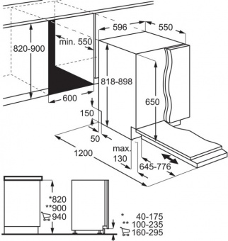 ELECTROLUX - 600 Series Satelliteclean Integrated Dishwasher