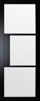 BELGRAVIA - Berkeley 3 Lite Clear Glass Premium Primed Black