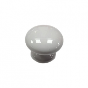 KNOB - White Ceramic Plain