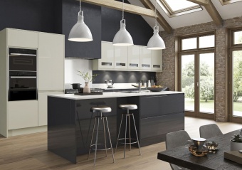 MESSINA - Gloss Painted Collection - GraphiteMessina Gloss Collection - Kitchen Doors - Kitchens - Noyeks Newmans
