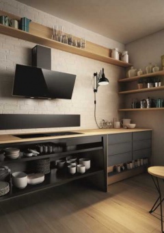 ELICA - SHIRE - Extractor Hood Black 90CM