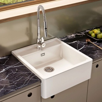 SANINDUSA - Ceramic Butler Sink White 600x630mm