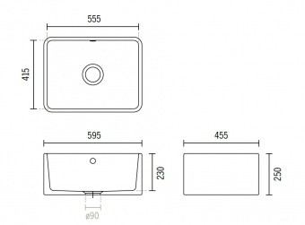 Ceramic Farmhouse XS 7404 Sink White 600mm