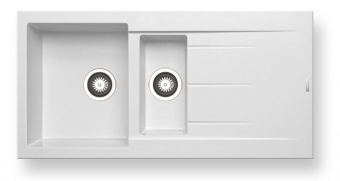 PYRAMIS - Alazia White Composite 1.5 Bowl Sink