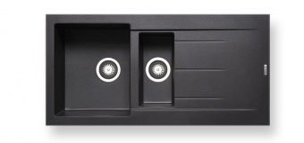 PYRAMIS - Alazia Black Composite 1.5 Bowl Sink