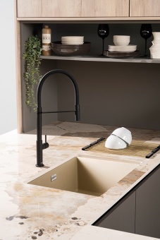 CAPLE - LEE500DS Inset or Undermount Geotech Granite Sink Desert Sand