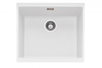 CAPLE - LEE500CW Inset or Undermount Geotech Granite Sink Chalk White