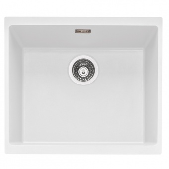CAPLE - LEE500CW Inset or Undermount Geotech Granite Sink Chalk White