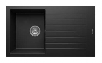 Composite Sink - Granite Black Single Bowl & Single Drainer XL