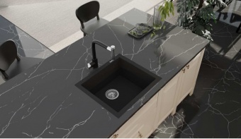 Composite Sink - Granite Black Undermount Bowl