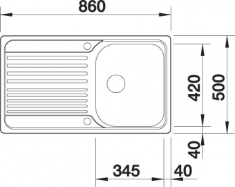BLANCO - Tipo 45 S Reversible Inset Sink