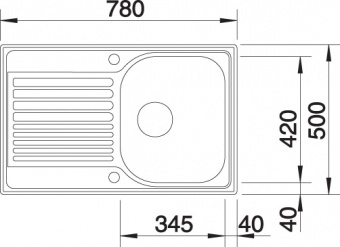 BLANCO - Tipo 45 S Compact Reversible Inset Sink