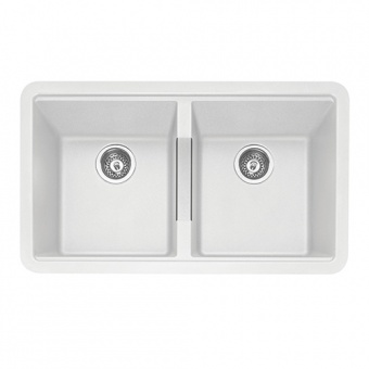 CAPLE - Lee200AN Undermount Geotech Granite Sink Chalk White