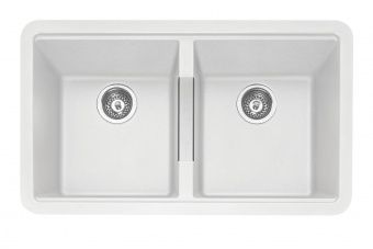 CAPLE - Lee200AN Undermount Geotech Granite Sink Chalk White