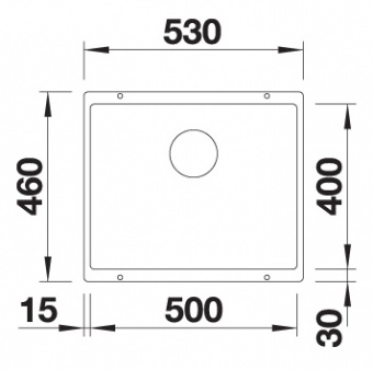 BLANCO - SUBLINE 500-U Soft White Silgranit Undermount Sink