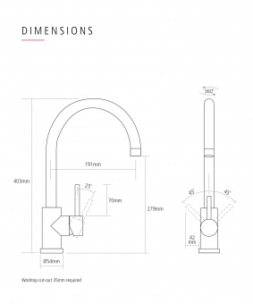 CAPLE - ASPEN Single Lever Tap Stainless Steel