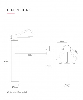 CAPLE - ATLANTA Single Lever Tap Solid Stainless Steel