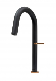 CAPLE - FLUTIER Single Lever Tap Black and Copper