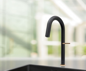 CAPLE - FLUTIER Single Lever Tap Black and Copper