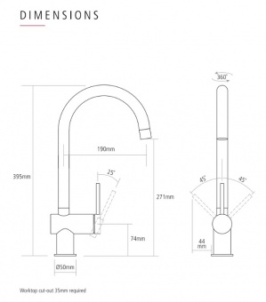 CAPLE - TAYO Single Lever Tap Solid Stainless Steel