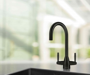 CAPLE - Avel Dual Lever Kitchen Tap Black Steel