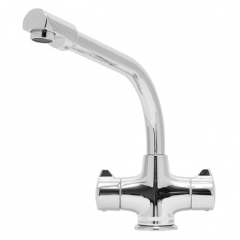 CAPLE - Cruciform Dual Lever Kitchen Tap Polished Chrome