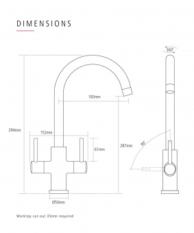 CAPLE - Lamar Dual Lever Kitchen Tap Antique Polished Chrome