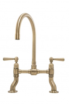 CAPLE - Putney Bridge Dual Lever Kitchen Tap Antique Brass
