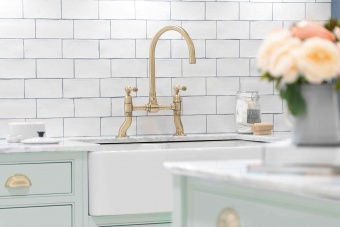 CAPLE - Putney Bridge Dual Lever Kitchen Tap Antique Brass