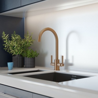 EIRLINE - Noa Dual Lever Kitchen Tap Copper