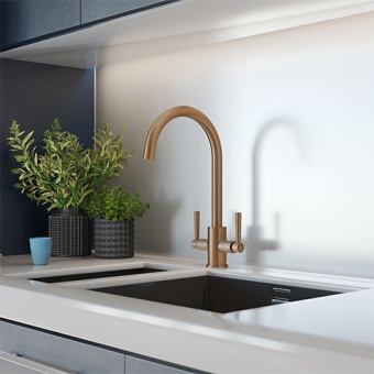 EIRLINE - Noa Dual Lever Kitchen Tap Copper