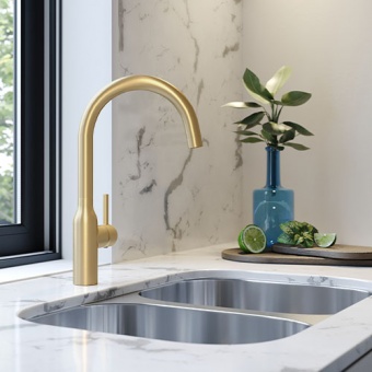EIRLINE - Eli Single Lever Kitchen Tap Brushed Brass