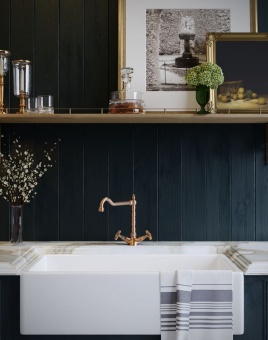 EIRLINE - Elsa Traditional Dual Lever Kitchen Tap Copper