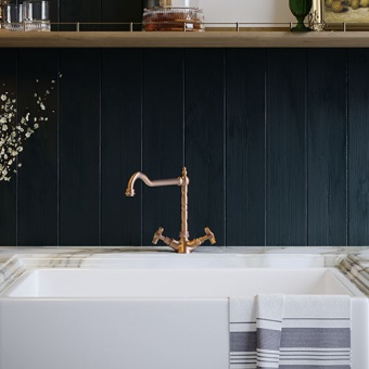 EIRLINE - Elsa Traditional Dual Lever Kitchen Tap Copper