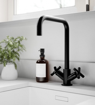EIRLINE - Isak Cross Head Kitchen Tap Black