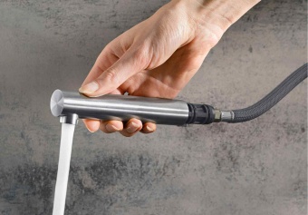 BLANCO LANORA-S - Pull Out Mixer Tap  Brushed Stainless Steel