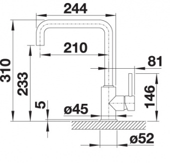 BLANCO - Mili Black Matt Tap