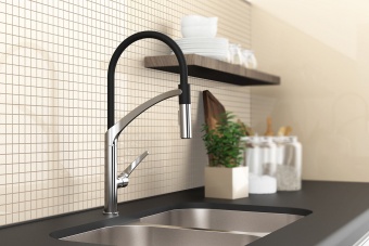 RUBINETA - Ultima-50 Black & Chrome Tap