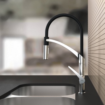 RUBINETA - Ultima-50 Black & Chrome Tap