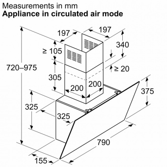 NEFF - N30 Wall-mounted Extractor Hood D83IDK1S0B