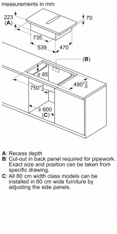 NEFF - N90 Induction Hob with Integrated Ventilation System V68AUX4C0