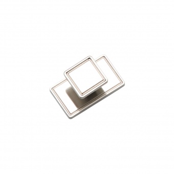 Brushed Nickle Square backplate knob